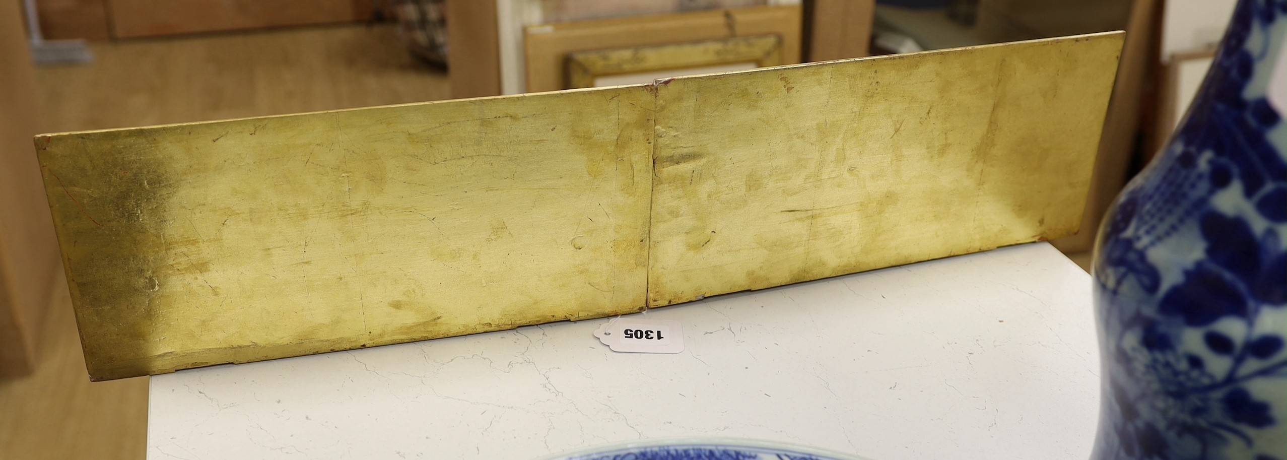 A pair of gilt wood wall brackets